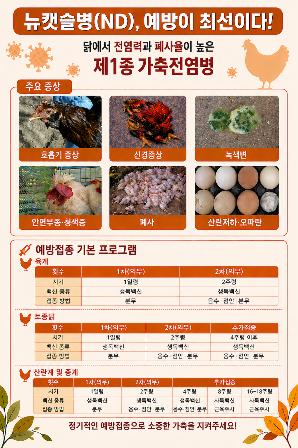 가금농가 뉴캣슬병 예방백신 접종 준수 안내 1번째 이미지