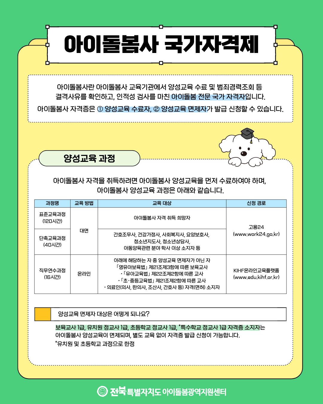 아이돌봄사 국가자격제