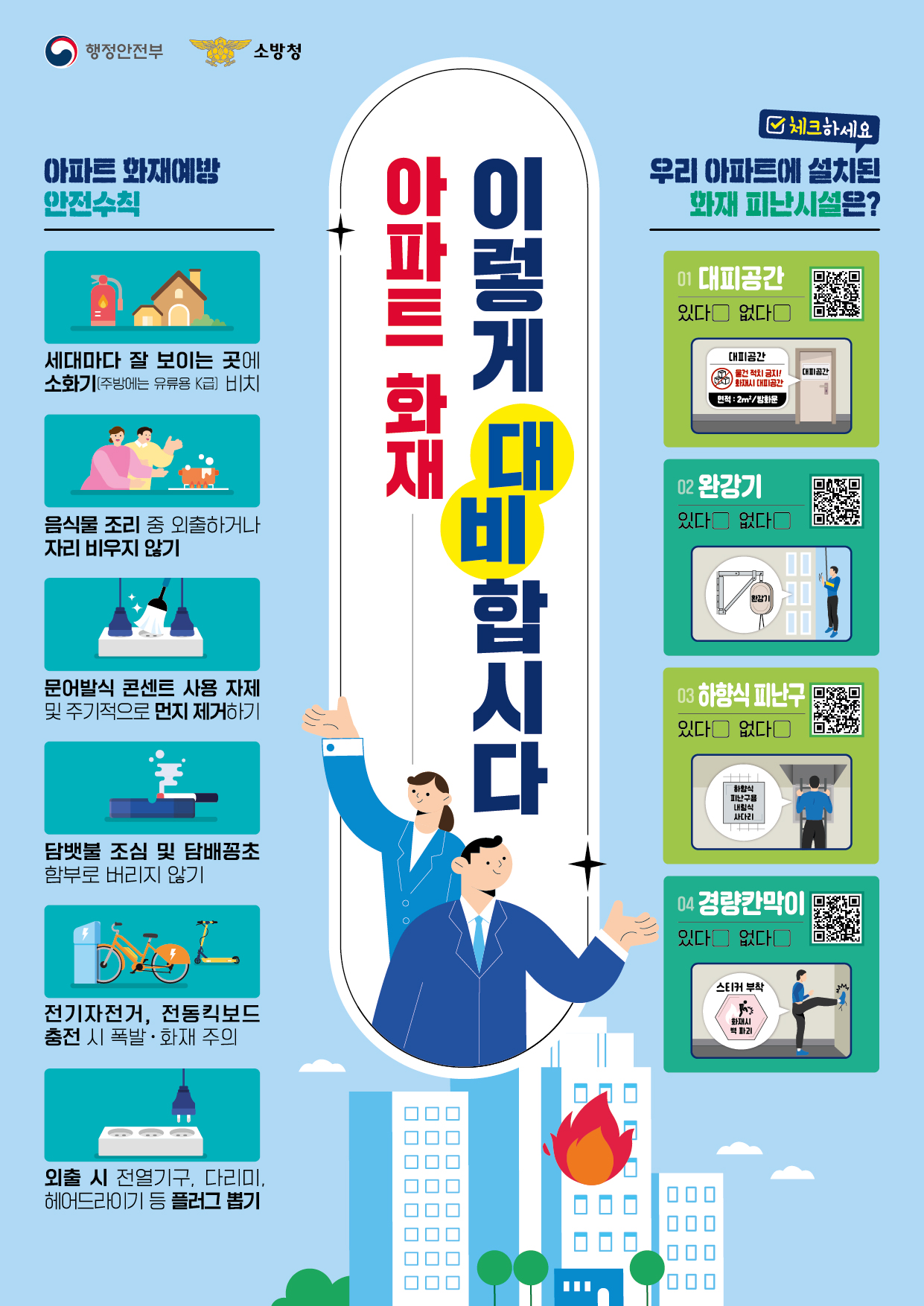 아파트 화재 시 피난행동요령 1번째 이미지