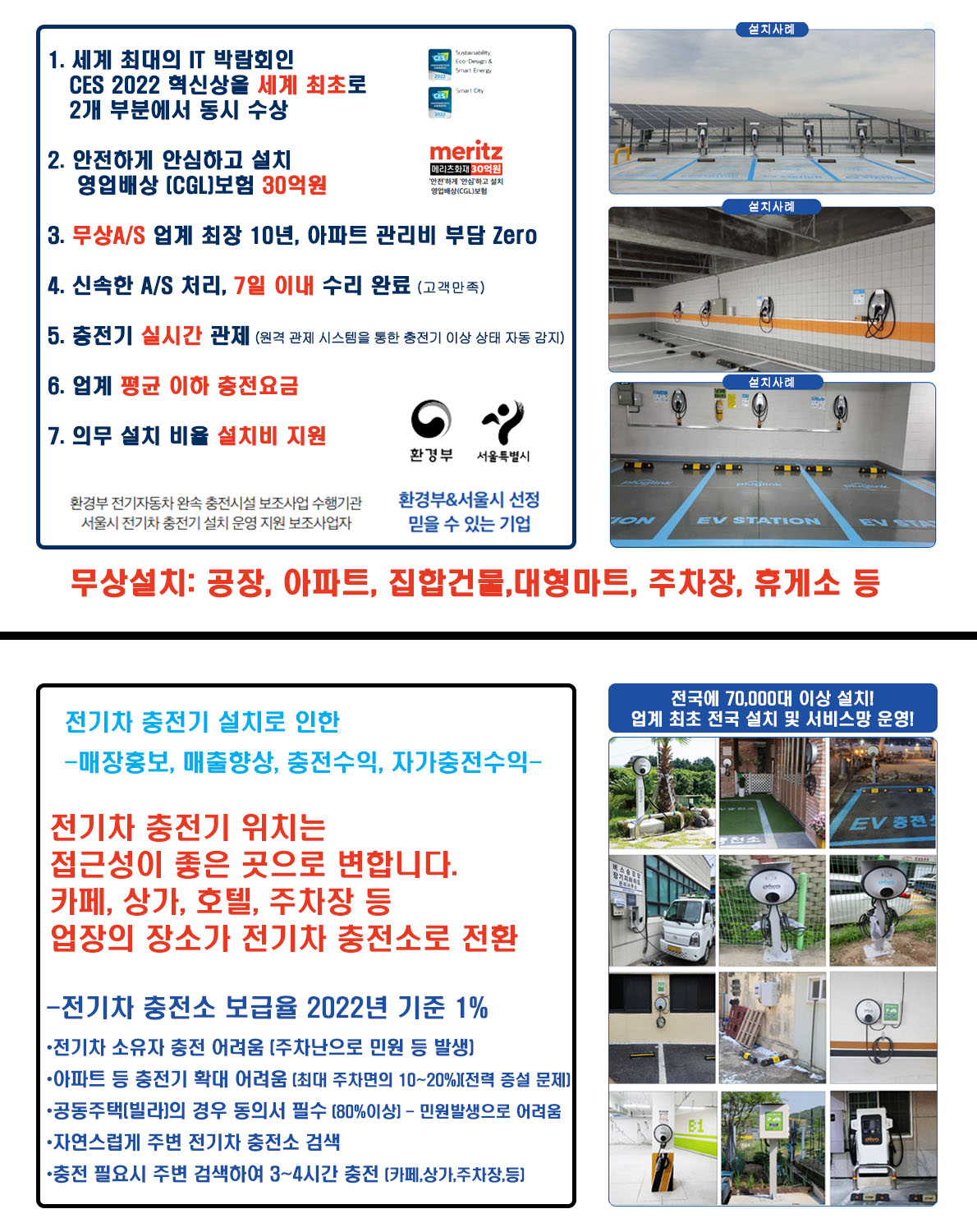 ◉2022년도 전기차충전기 공용(무료설치), 자가단독형, 수익형설치안내◉ 1번째 이미지